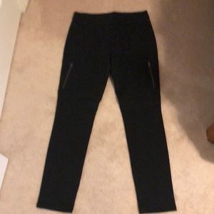 New thick cotton/nylon stretch.Straight leg.Classic w/zippers on both sides/legs